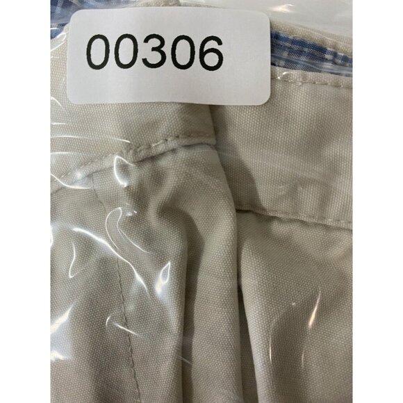 Chaps Mens Cargo Pockets Cotton Shorts 38x10 Light Tan Beige Flat Front Button - Picture 10 of 10